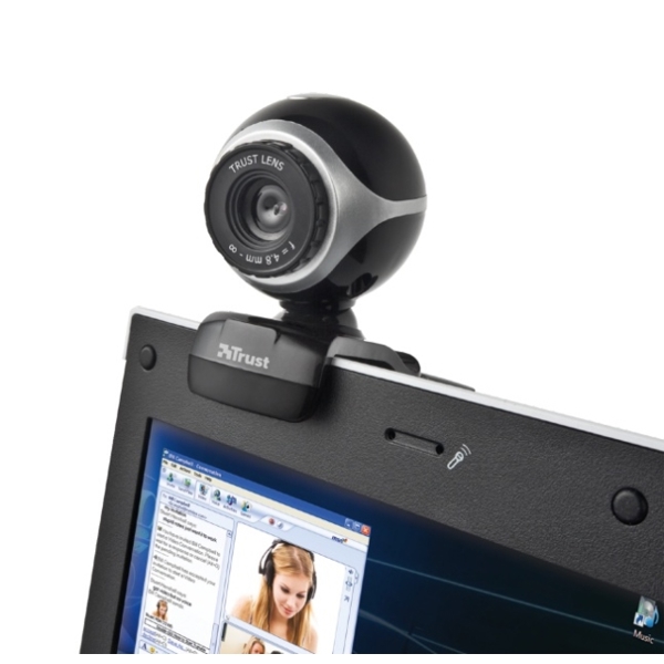 ვებკამერა TRUST Exis Webcam - Black/Silver