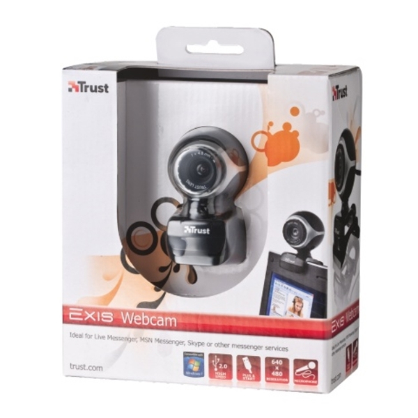 ვებკამერა TRUST Exis Webcam - Black/Silver