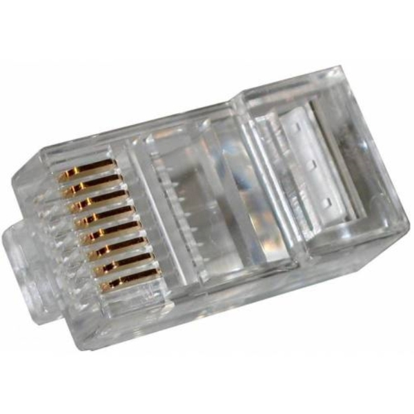 კონექტორი  CONNECTOR RJ-45 8P8C MODULAR PLUG 30U'' GOLD PLATED