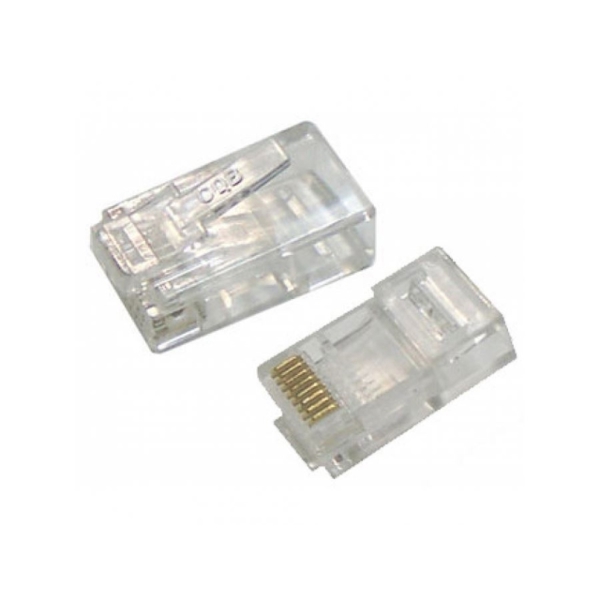 კონექტორი  CONNECTOR RJ-45 8P8C MODULAR PLUG 30U'' GOLD PLATED