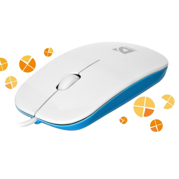 მაუსი Wired optical mouse Defender NetSprinter MM-440 white+blue,3 buttons,1000 dpi