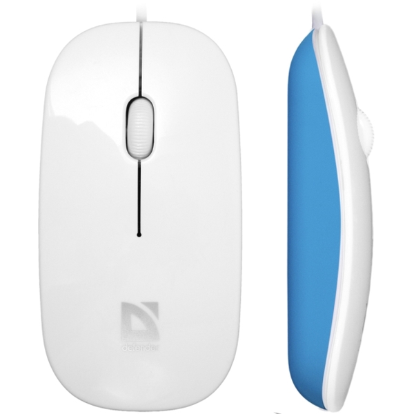 მაუსი Wired optical mouse Defender NetSprinter MM-440 white+blue,3 buttons,1000 dpi