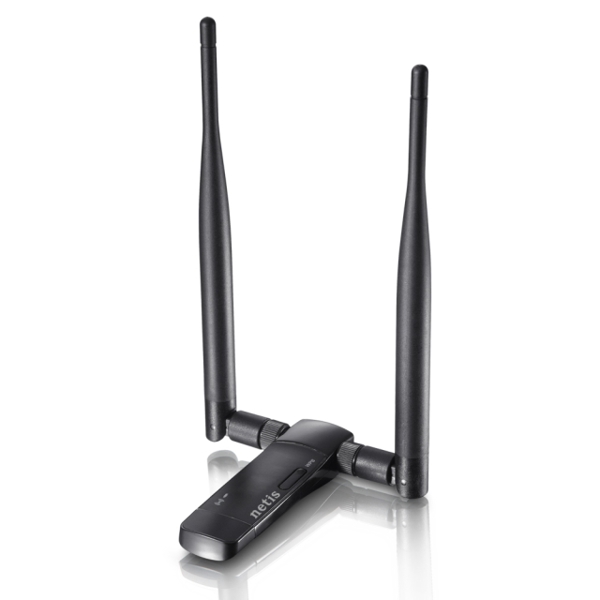 USB  ადაპტერი  Netis  300Mbps Wireless N USB Adapter, 2*5dBi detachable antennas