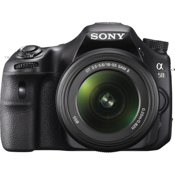 ფოტოაპარატი   Sony Alpha a58 DSLR Camera with 18-55mm Lens SLTA58K.CEC