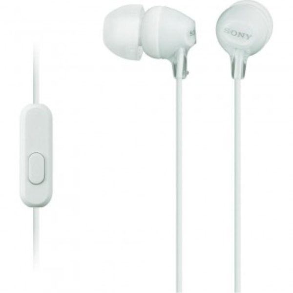 SONY MDR-EX15AP In-Ear Headphones With remote White  SONY MDR-EX15AP