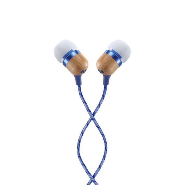 HOUSE OF MARLEY EM-JE041-DN  SMILE JAMAICA IN-EAR HEADPHONES WITH REMOTE AND MICROPHONE  DENIM