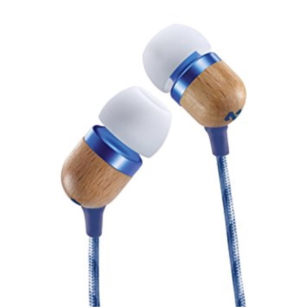 HOUSE OF MARLEY EM-JE041-DN  SMILE JAMAICA IN-EAR HEADPHONES WITH REMOTE AND MICROPHONE  DENIM