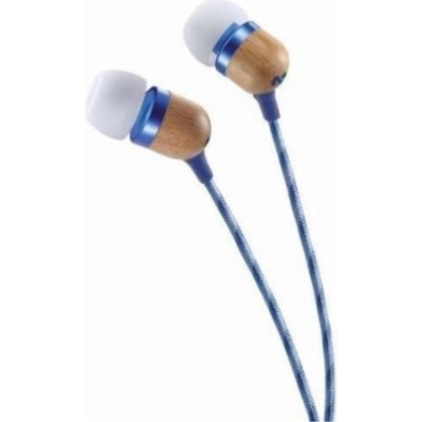 HOUSE OF MARLEY EM-JE041-DN  SMILE JAMAICA IN-EAR HEADPHONES WITH REMOTE AND MICROPHONE  DENIM