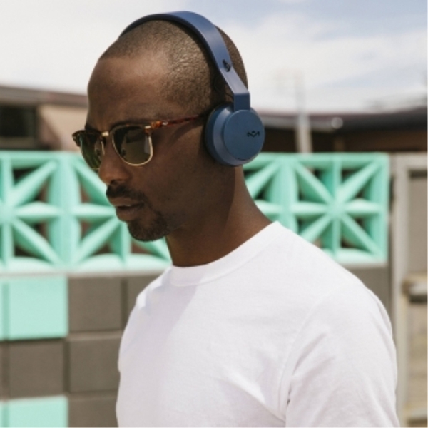 ყურსასმენი  HOUSE OF MARLEY EM-JH101-NV  REBEL ON-EAR HEADPHONES BT NAVY