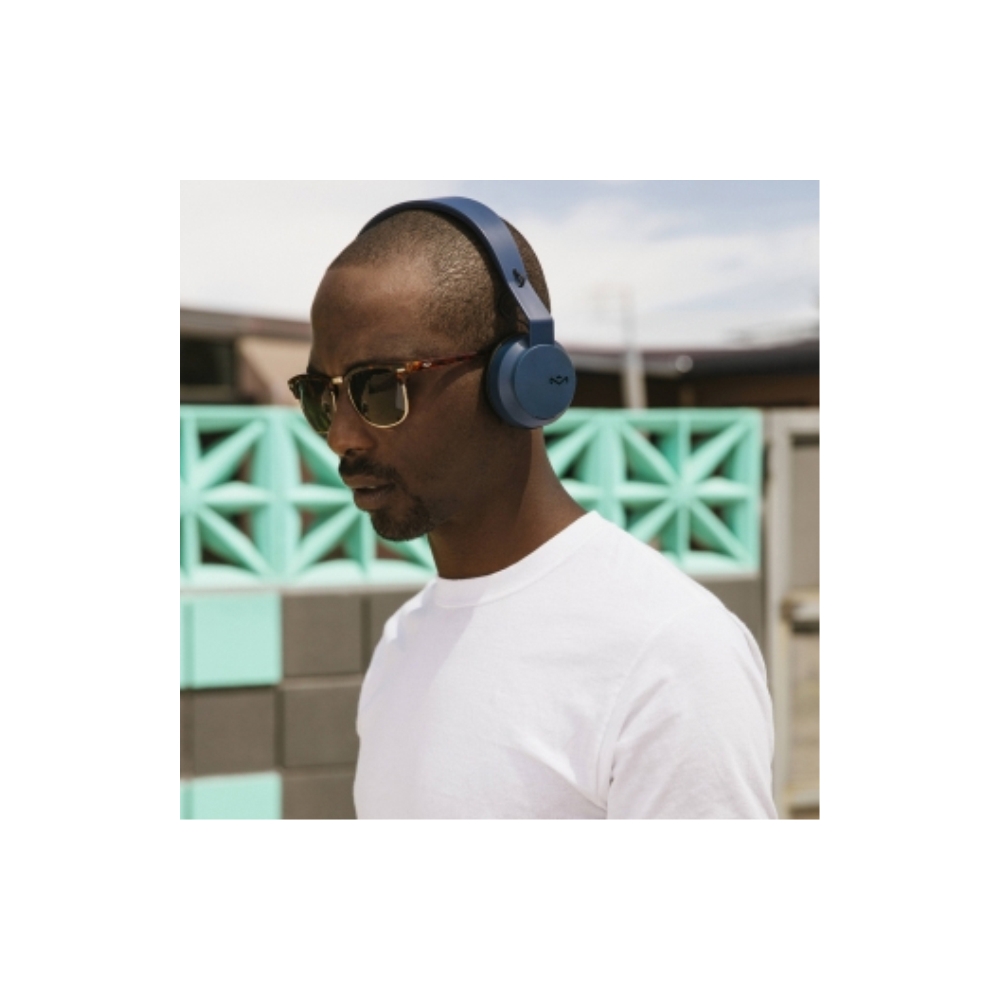 ყურსასმენი  HOUSE OF MARLEY EM-JH101-NV  REBEL ON-EAR HEADPHONES BT NAVY