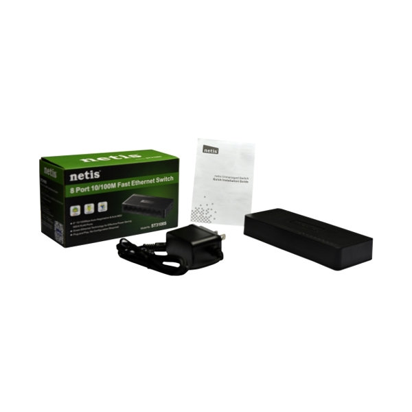 სვიჩი  Netis 8 Port Fast Ethernet Switch, Plastic housing