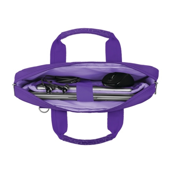 ნოუთბუსი ჩანთა Trust Bari Carry Bag for 13.3" laptops - purple hearts 