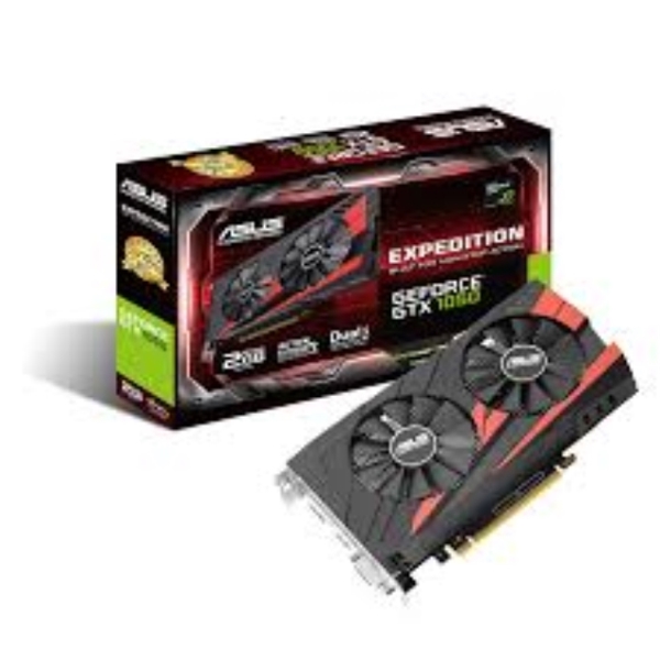 ვიდეო დაფა   PCI EXPRESS 2GB ASUS  EX-GTX1050, ,2GB, 3DVI, HDMI, DISPLAY PORT MINI, GDDR5 ,