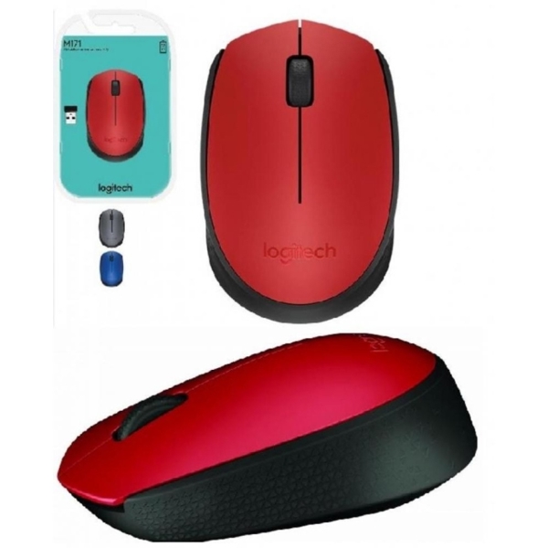 LOGITECH WIRELESS MOUSE M171 RED  910-004641