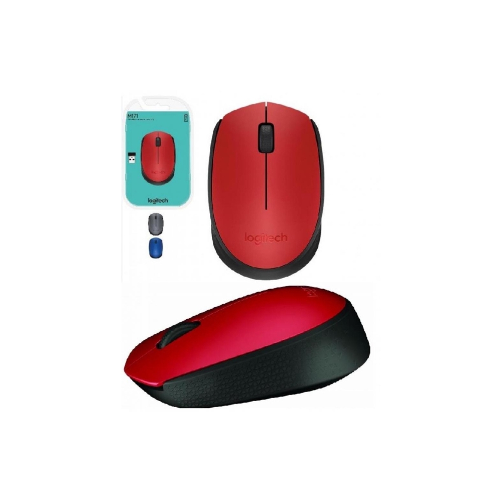 მაუსი  LOGITECH WIRELESS MOUSE M171 RED  910-004641