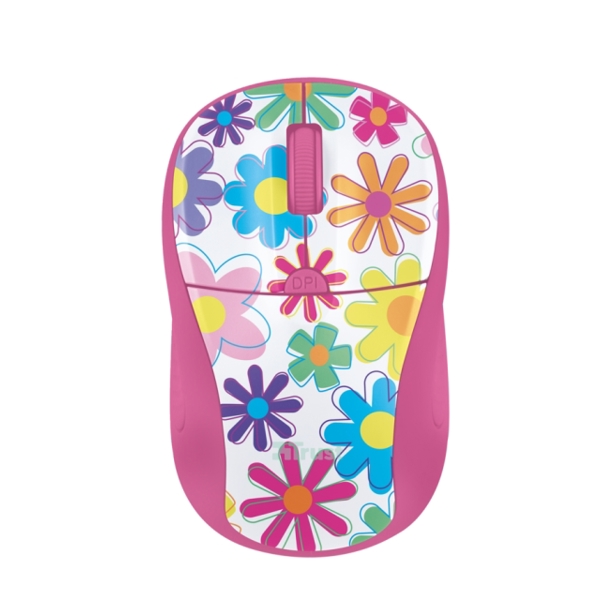 მაუსი Primo Wireless Mouse - pink flowers 21481