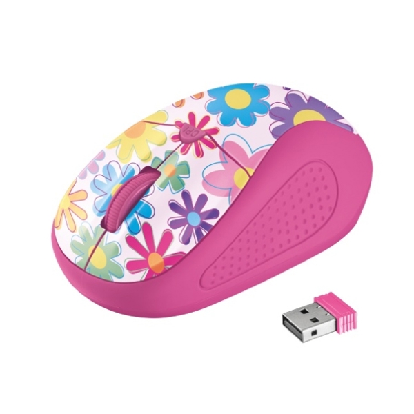 მაუსი Primo Wireless Mouse - pink flowers 21481