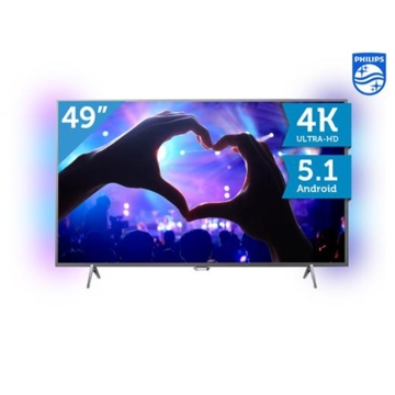  LED PHILIPS 49" (123CM) 49PUS6401 QUARD CORE AMBILIGHT 2-SIDED SMART ANDROID  4K UHD 3840X2160 700HZ 300CDM2  WI-FI RJ45 4XHDMI 3XUSB DVB-TT2CS2