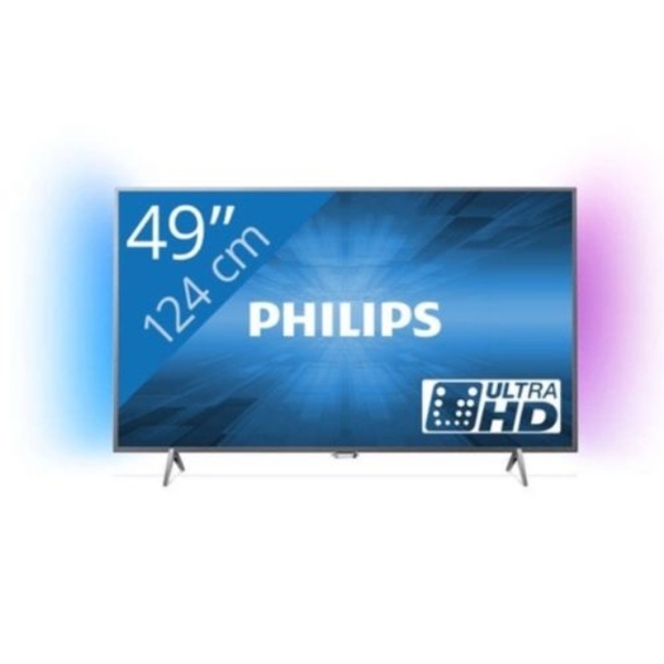  LED PHILIPS 49" (123CM) 49PUS6401 QUARD CORE AMBILIGHT 2-SIDED SMART ANDROID  4K UHD 3840X2160 700HZ 300CDM2  WI-FI RJ45 4XHDMI 3XUSB DVB-TT2CS2