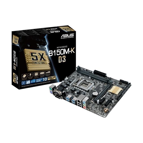 დედა დაფა   ASUS LGA 1151, B150M-K,   B150, 1PCIX, 1PCIE,2DDR4,DVI,