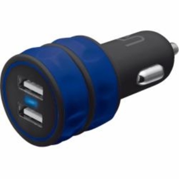 მანქანის დამტენი TRUST Dual Smartphone Car Charger - blue / 20156