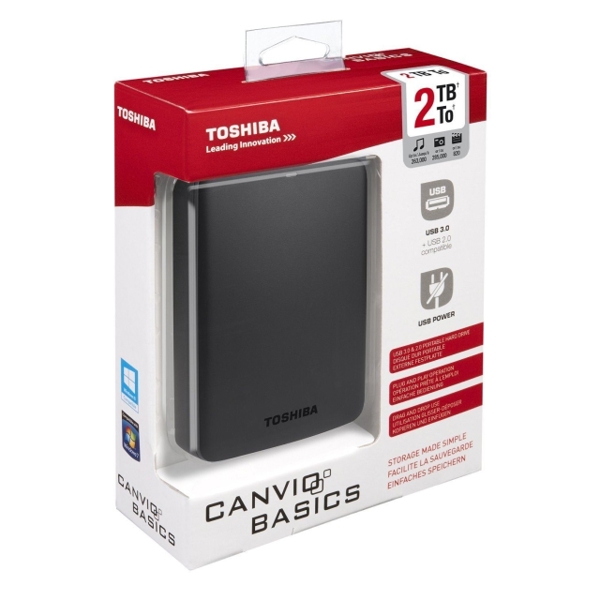 გარე მყარი დისკი TOSHIBA CANVIO BASICS 2.5 2TB black