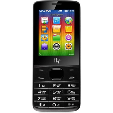 მობილური ტელეფონი FLY  FF242 Black, 2.4'' 320x240, 32MB RAM, 32MB, up to 16GB flash, 0.3Mpix, 2 Sim, 2G, BT, 1000mAh, 78g, 119x50,5x11,5