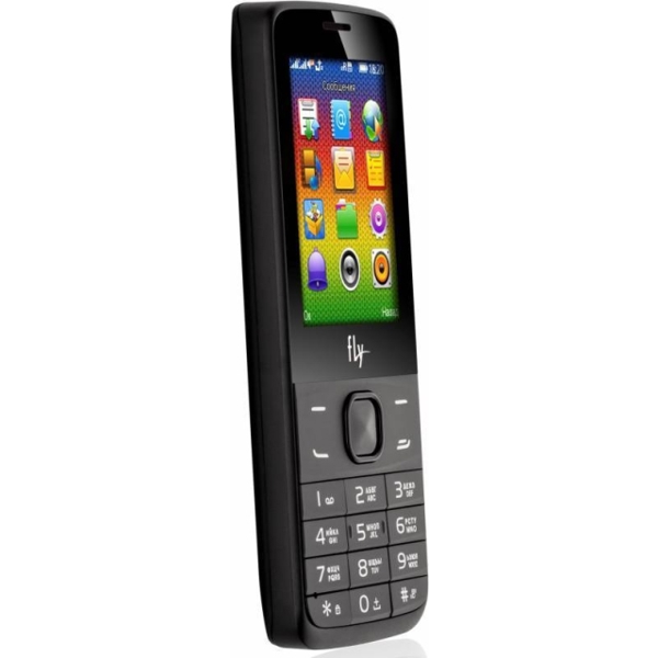 მობილური ტელეფონი FLY  FF242 Black, 2.4'' 320x240, 32MB RAM, 32MB, up to 16GB flash, 0.3Mpix, 2 Sim, 2G, BT, 1000mAh, 78g, 119x50,5x11,5