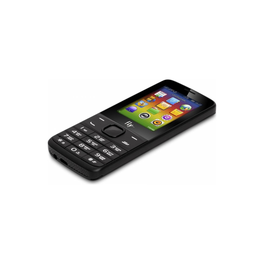 მობილური ტელეფონი FLY  FF242 Black, 2.4'' 320x240, 32MB RAM, 32MB, up to 16GB flash, 0.3Mpix, 2 Sim, 2G, BT, 1000mAh, 78g, 119x50,5x11,5