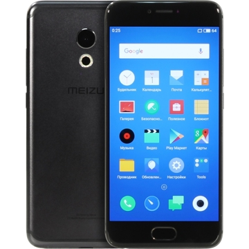 მობილური ტელეფონი MEIZU Pro6 Grey Black, 5.2'' 1920x1080, 1.4GHz+2.0GHz+2.5GHz, 4+4+2 Core, 4GB RAM, 64GB, 21.16Mpix/5Mpix, 2 Sim, 2G, 3G, LTE, IRDA, BT, Wi-Fi, NFC, GPS, Glonass, 2560mAh, Android 6.0, 160g, 147.7x70.8x7.3