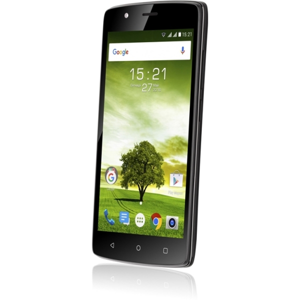 მობილური ტელეფონი FLY  FS506 Black, 5'' 1280x720, 1.3GHz, 4 Core, 1GB RAM, 8GB, up to 32GB flash, 5Mpix/2Mpix, 2 Sim, 2G, 3G, BT, GPS, 2000mAh, Android 5.1.1, 143g, 145x72x9.7, IPS