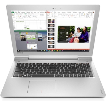 ნოუთბუქი LENOVO IP 700-15ISK I7 8G 1TBI7-6700HQ, Nvidia GeForce GTX950 4GB. WHITE.  8G(24GBDDR2133), 1TB 7MM 5400RPM. DVD/RW. 15.6 FHD IPS AG(SLIM).3CELL 45W. HFREE-DOS Backlit YES. HD 720P WITH ARRAY MICHDMI