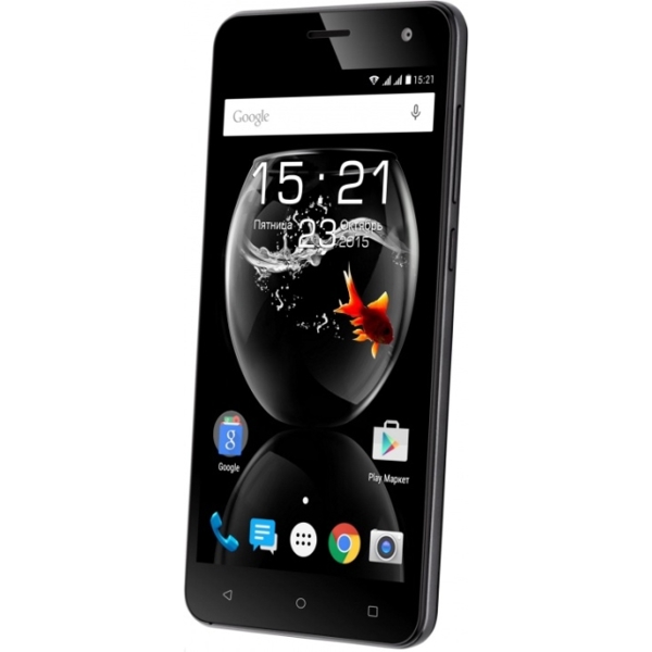 მობილური ტელეფონი FLY  FS504 Black, 5'' 1280x720, 1.3GHz, 4 Core, 1GB RAM, 8GB, up to 32GB flash, 8Mpix/2Mpix, 2 Sim, 2G, 3G, BT, Wi-Fi, GPS, 2000mAh, Android 5.1, 123g, 140.1x68.9x8.7