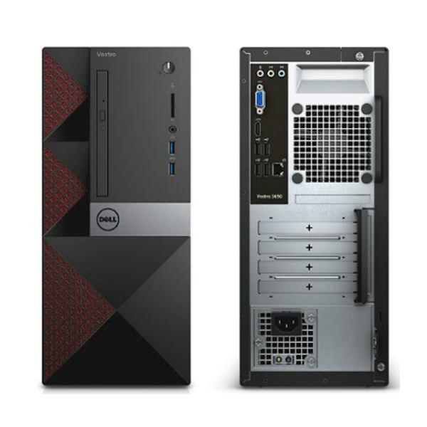 პერსონალური კომპიუტერი DELL Vostro 3650 MT Intel® Core® i3-6100 (Dual Core, 3.7GHz, 3MB), 4Gb DDR3 RAM, 500Gb HDD, DVDRW, Intel® HD 530 Graphics, Wi-Fi,BT4.0, PSU, MS116 USB Mouse, USB KB216 Keyboard, Ubu,  3Yrw