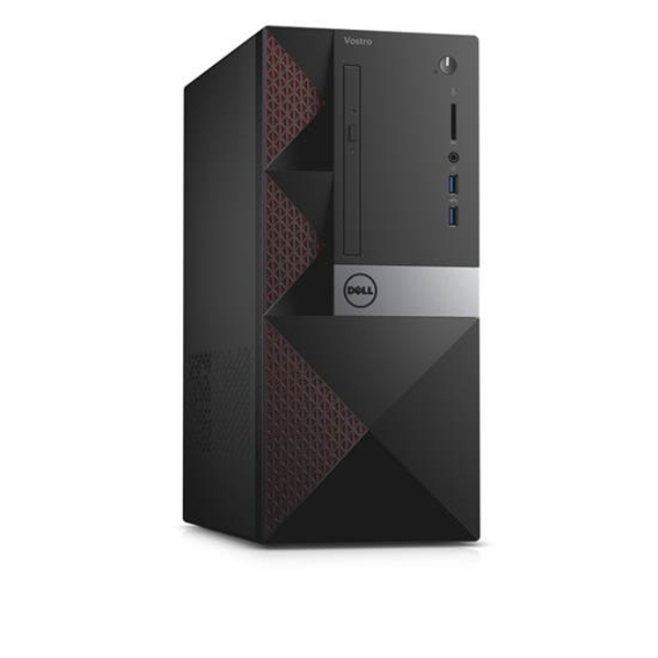პერსონალური კომპიუტერი Dell Vostro 3650MT Intel Core i7-6700 (8M Cache, up to 4.00 GHz) 8GB (1x8GB) 1600MHz DDR3L 1TB SATA (7.2k rpm) 3.5" AMD Radeon HD R9 2GB DVD RW Dell Wireless 1707 Dell KB216 Multimedia USB Keyboard and Mouse  3YrW