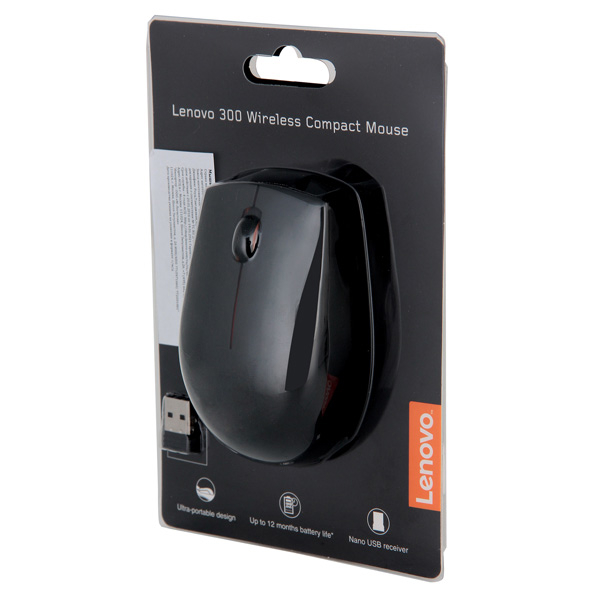 მაუსი Lenovo 300 Wireless Mouse Black