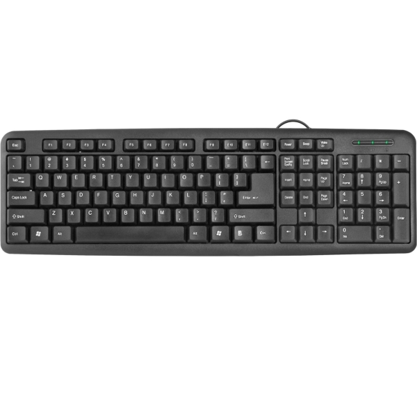 კლავიატურა Wired keyboard Defender #1 HB-420 RU, black, full-sized