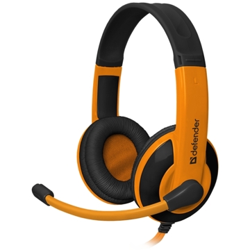 ყურსასმენი Gaming headset Defender Warhead G-120 black + orange, cable 2 m