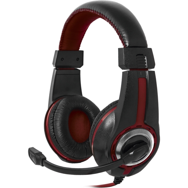 ყურსასმენი Gaming headset Defender Warhead G-185 black + red, cable 2 m