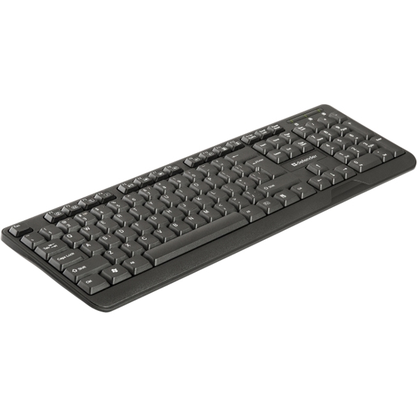 კლავიატურა Wired keyboard Defender OfficeMate HM-710 RU,black,full sized