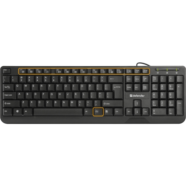 კლავიატურა Wired keyboard Defender OfficeMate HM-710 RU,black,full sized