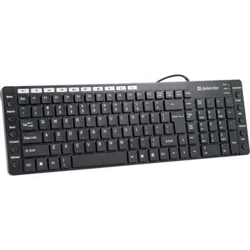 კლავიატურა Wired keyboard Defender OfficeMate MM-810 RU,black,full-sized