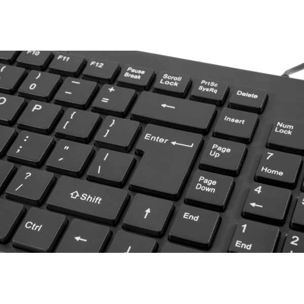 კლავიატურა Wired keyboard Defender OfficeMate MM-810 RU,black,full-sized