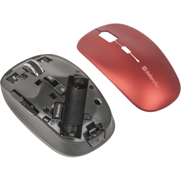 მაუსი Wireless optical mouse Defender Ayashi MS-325 red,6 buttons,1000-2000 dpi