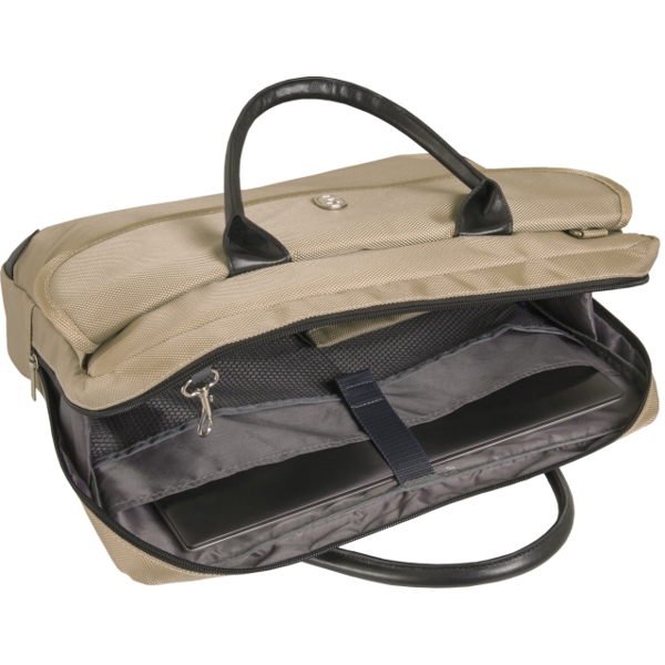 ნოუთბუქის ჩანთა Laptop bag Defender Business lady 15'-16' beige, pockets, cosmetics bag