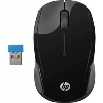 მაუსი  HP 200 BLACK WIRELESS MOUSE (X6W31AA)