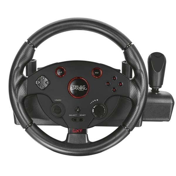 სათამაშო აქსესუარი TRUST GXT288 RACING WHEEL,Full size racing wheel with gear shifter and foot pedals.