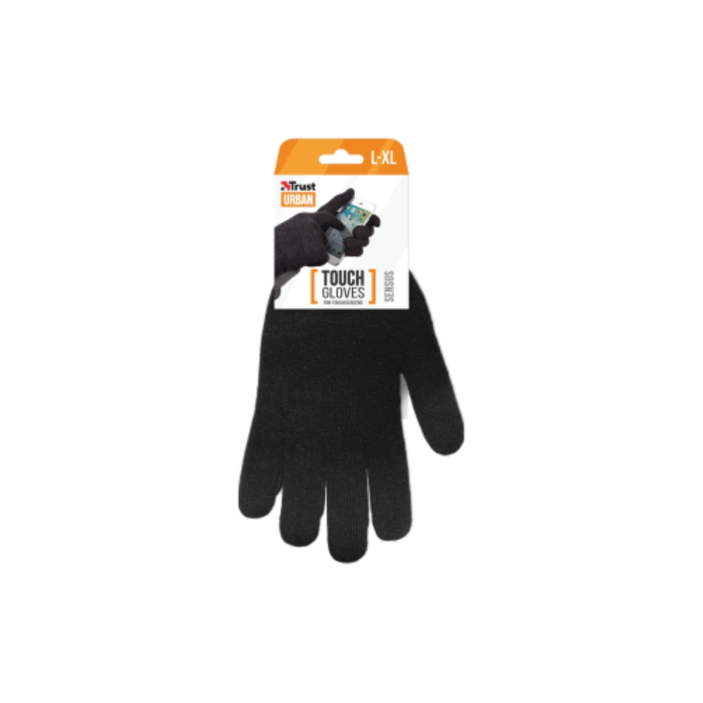 ხელთათმანი სენსორული ეკრანისთვის TRUST SENSUS TOUCHSCREEN GLOVES L/XL BLACK (21096) 