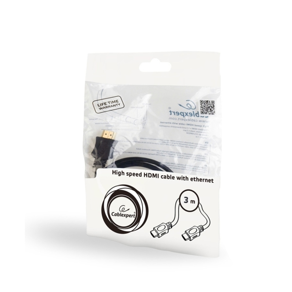 HDMI კაბელი  GMB HDMI HIGNT SPEED CABLE WITH ETHERNET 3.0 M,CCS