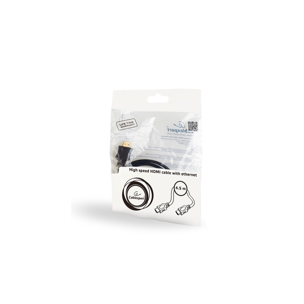 HDMI კაბელი  GMB HDMI HIGNT SPEED CABLE WITH ETHERNET 4.5 M,CCS